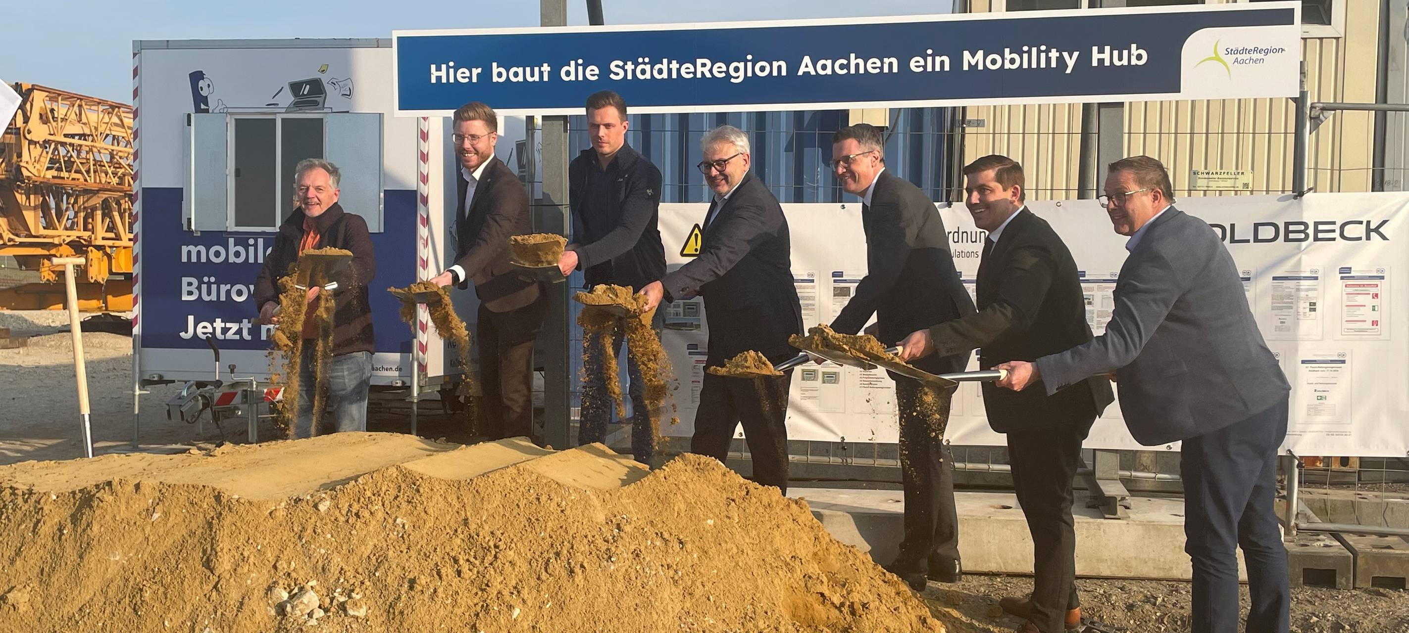 Würselen: Spatenstich für das Mobility Hub am Flugplatz Merzbrück