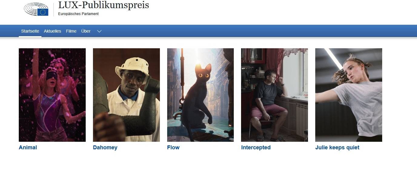 Abstimmen für LUX-Filmpreis des EU-Parlaments bis April