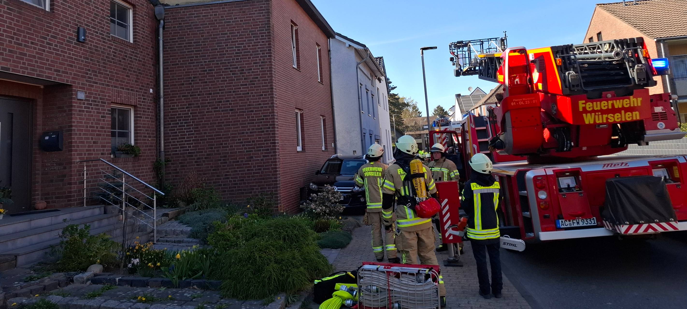 Dachstuhlbrand in Würselen am Montagnachmittag