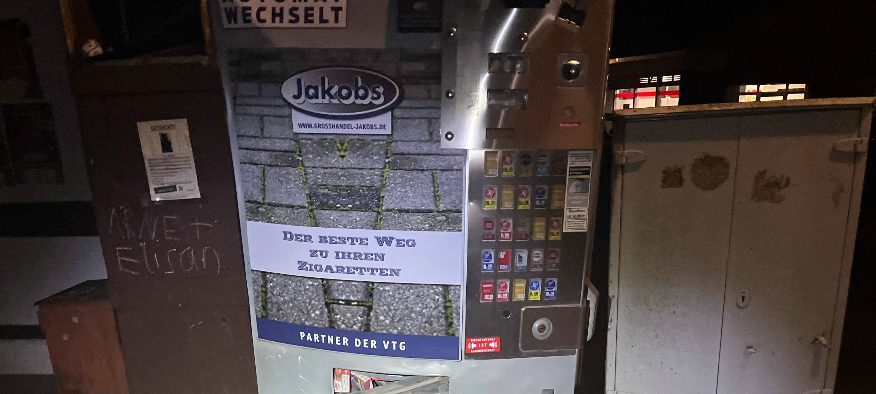 Alsdorf: Zigarettenautomat gesprengt