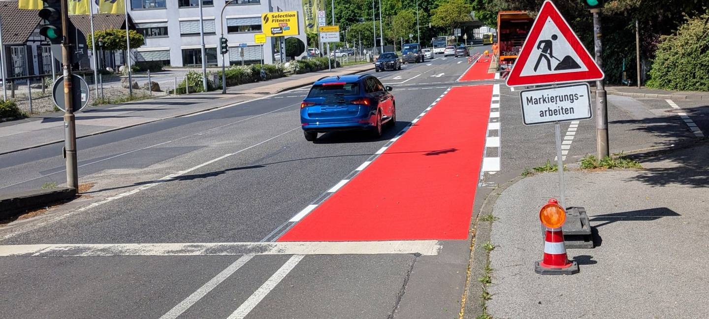 Laurensberg: Neue Markierungen für Radfahrer