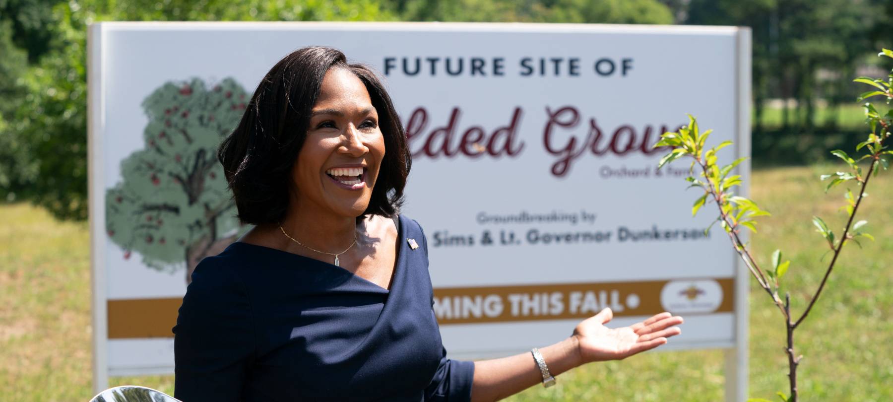 Antoinette auf Wahlkampftour.