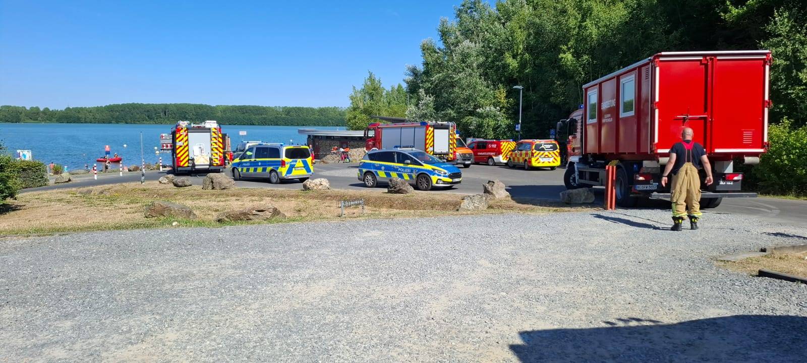 Rettungsaktion im Blausteinsee