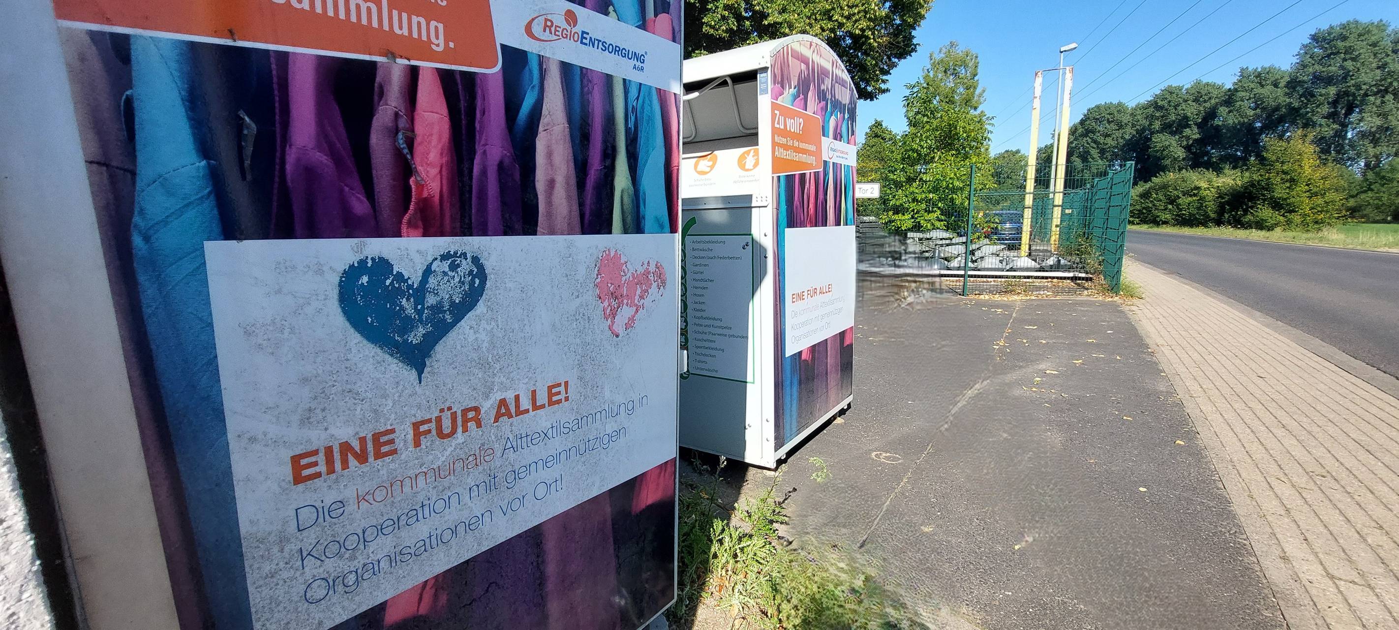 Neue Altkleidercontainer in Eschweiler