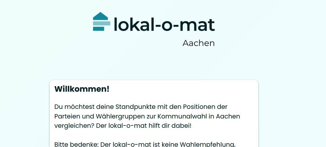 Lokal-o-mat Aachen jetzt online!