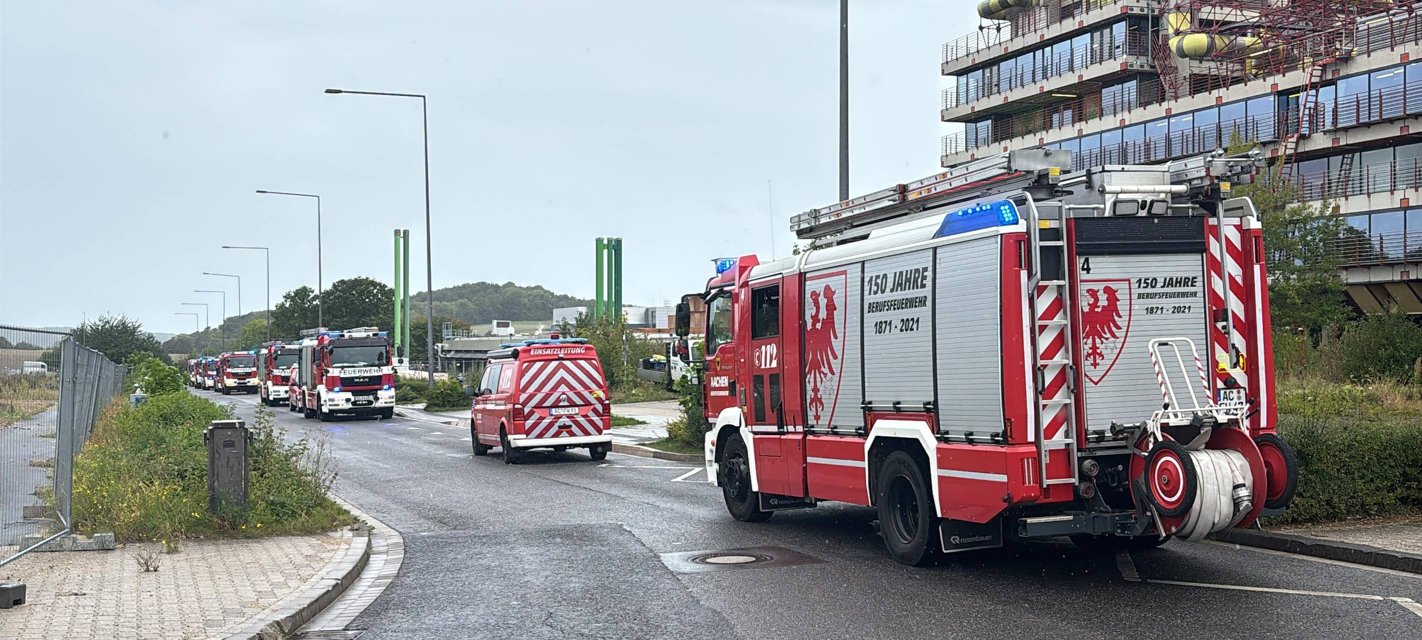 Größerer Feuerwehreinsatz an der Uniklinik