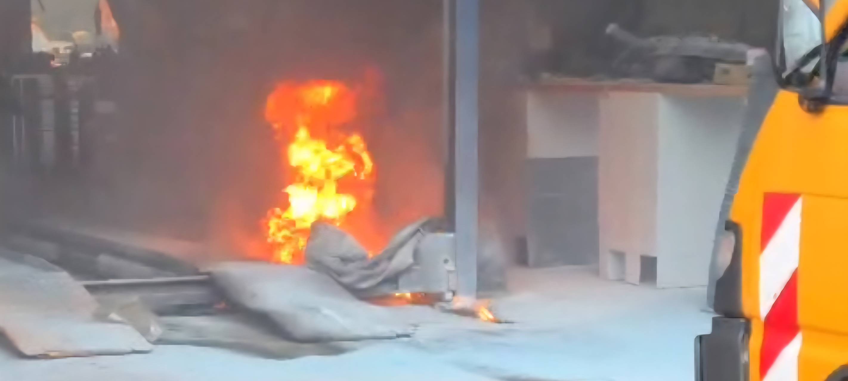 Mini-Feuer beim Aachener Stadtbetrieb