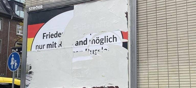 "Ukrainer in Aachen" sauer wegen Werbeplakat