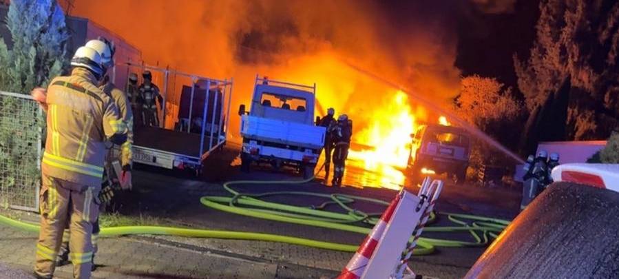 Brand auf Firmengelände in Alsdorf