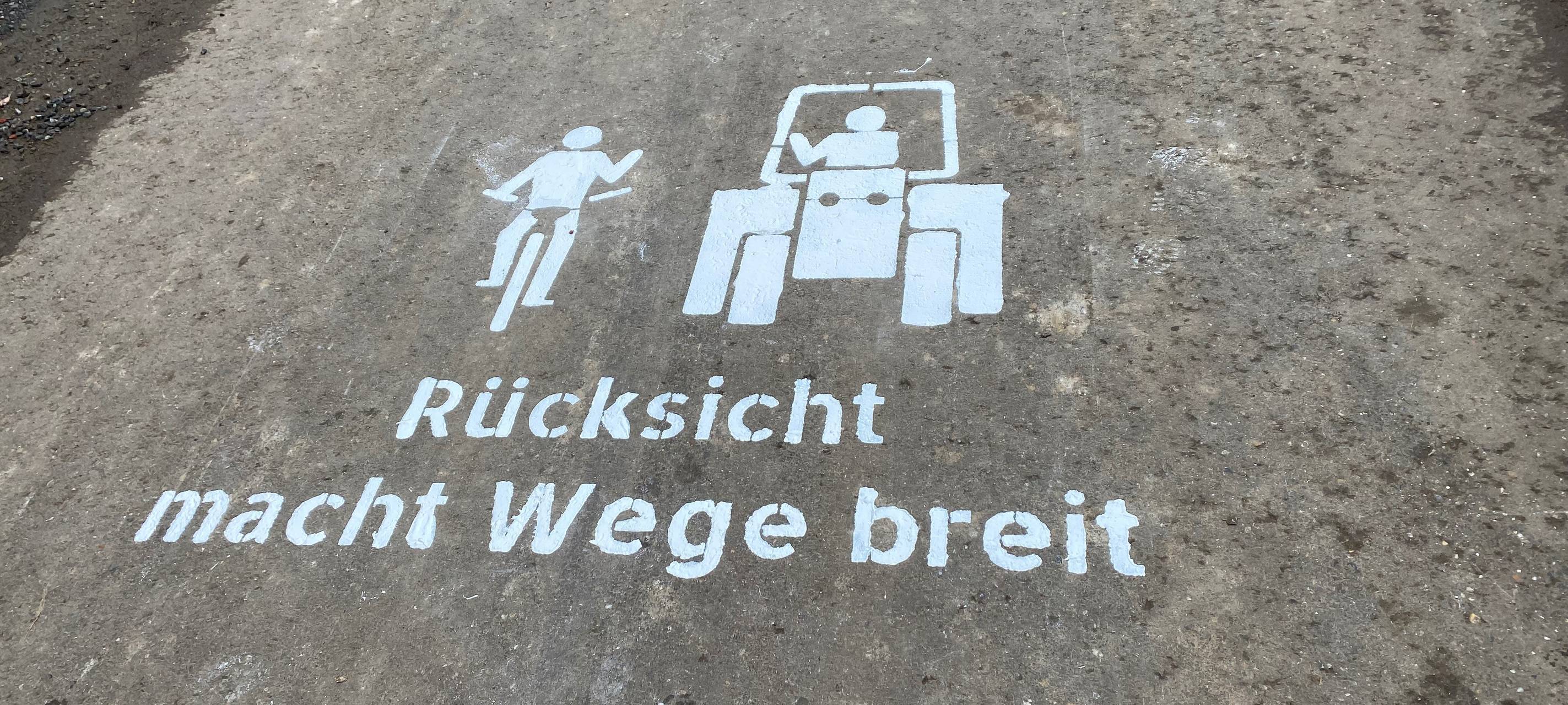 Appell der Landwirte: "Rücksicht macht Wege breit"