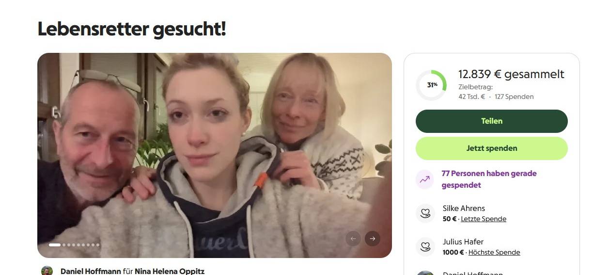 Nina aus Aachen braucht Eure Hilfe