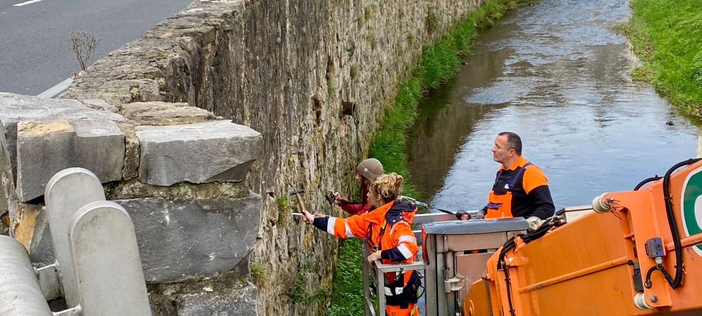Ufermauer-Check in Kornelimünster an der Inde