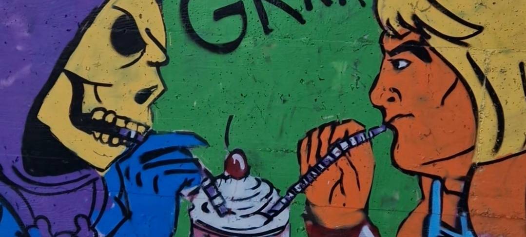 Graffiti-Kunst auf Herzogenrather Parkhausdach