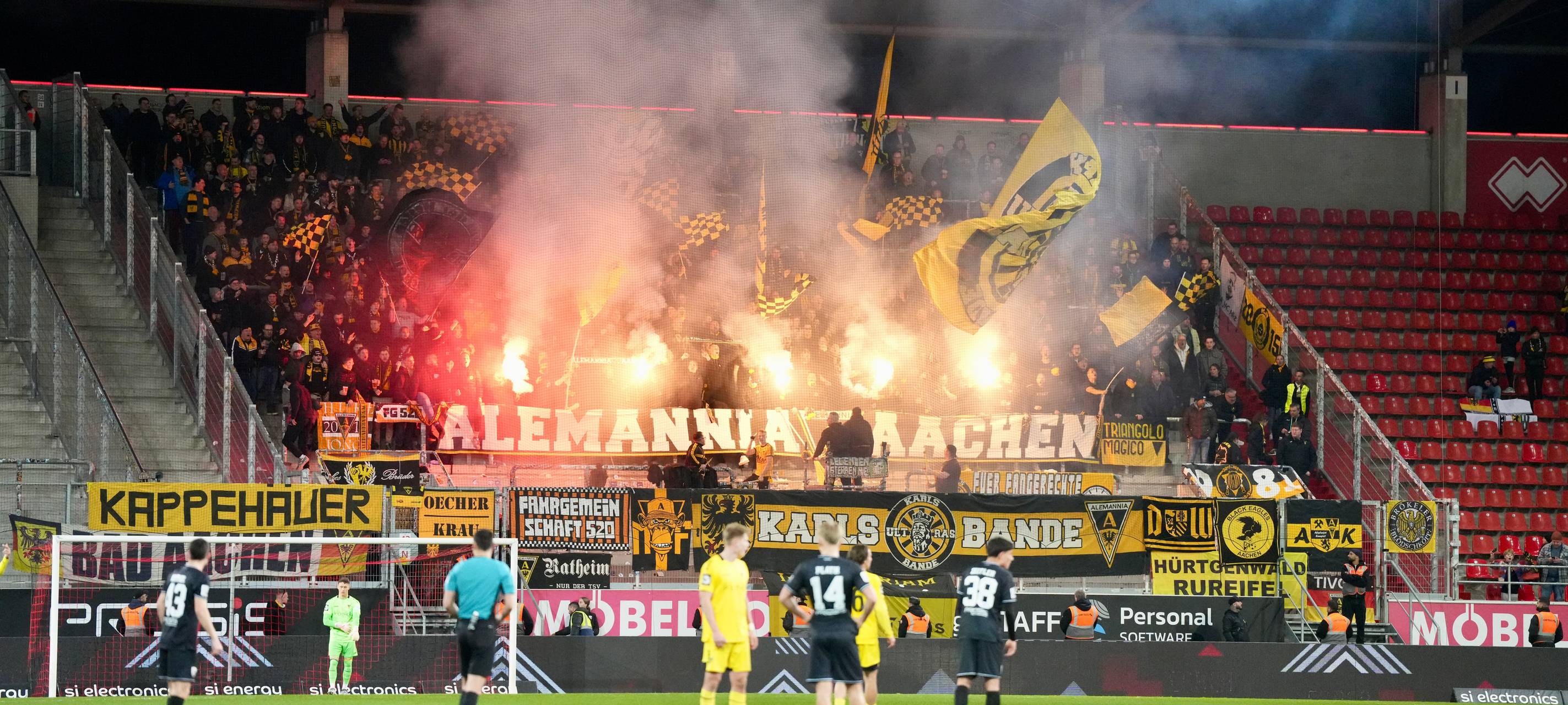 Alemannia Aachen für Pyro-Zonen in den Stadien
