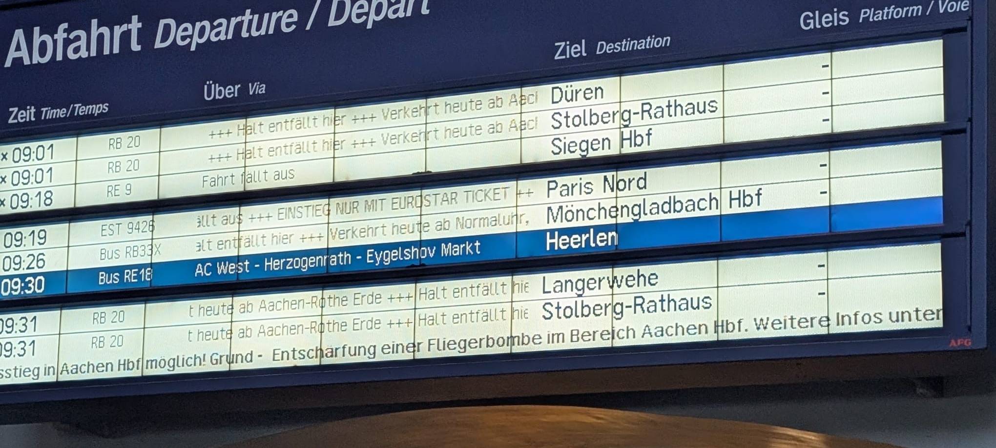 Bombenfund in Aachen - Entschärfung abgeschlossen