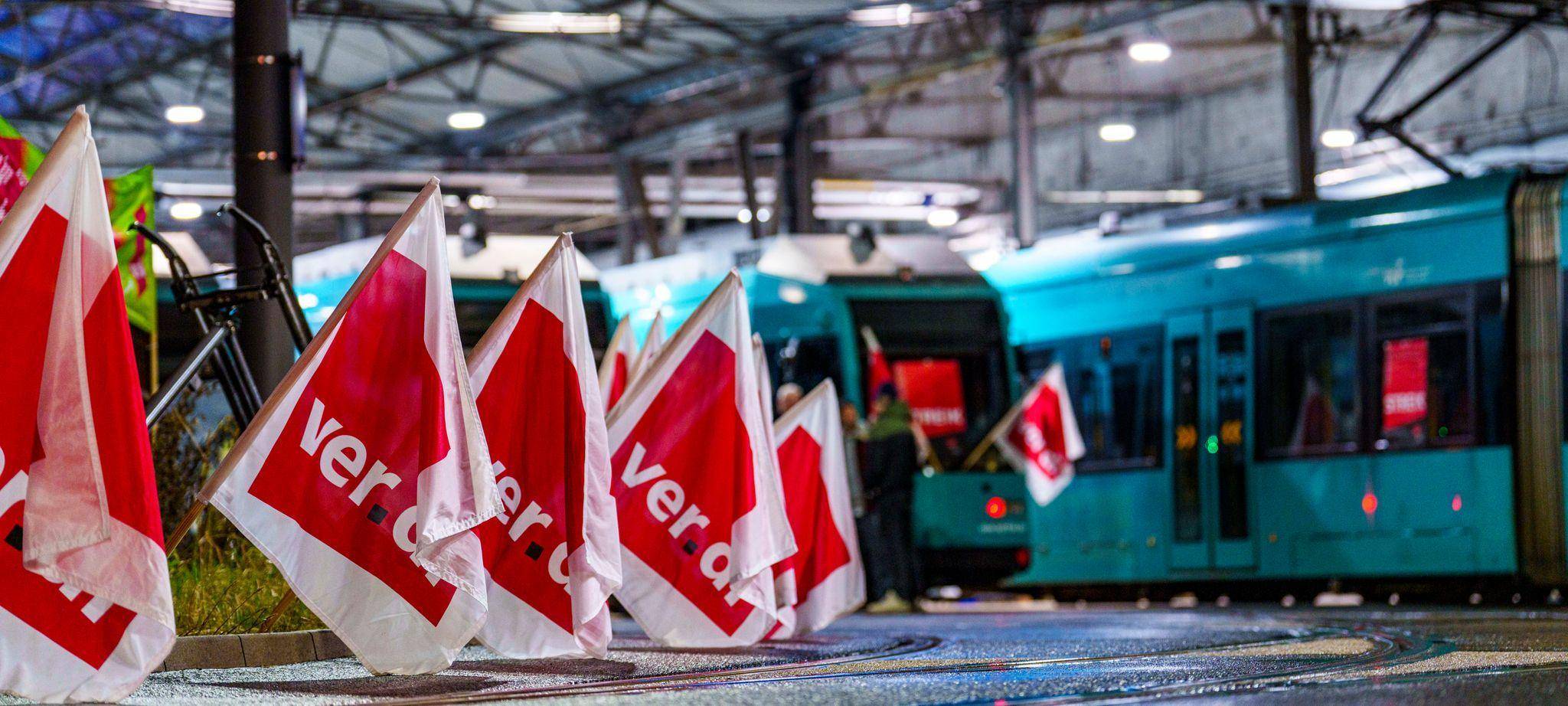 Warnstreik im ÖPNV in Hessen