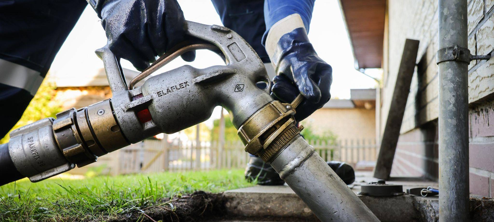 Heizöllieferung an ein Einfamilienhaus