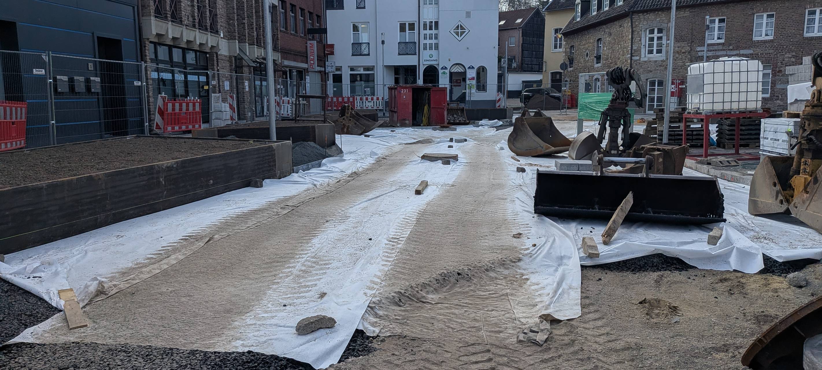 Arbeiten am Mühlener Markt schreiten voran