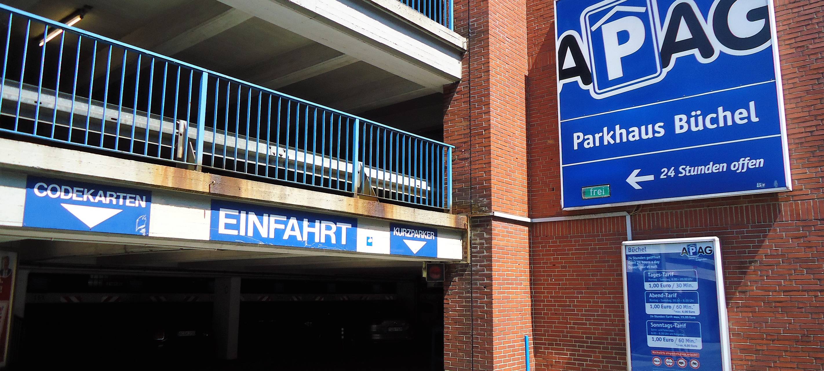 Ende März macht das Parkhaus Büchel dicht