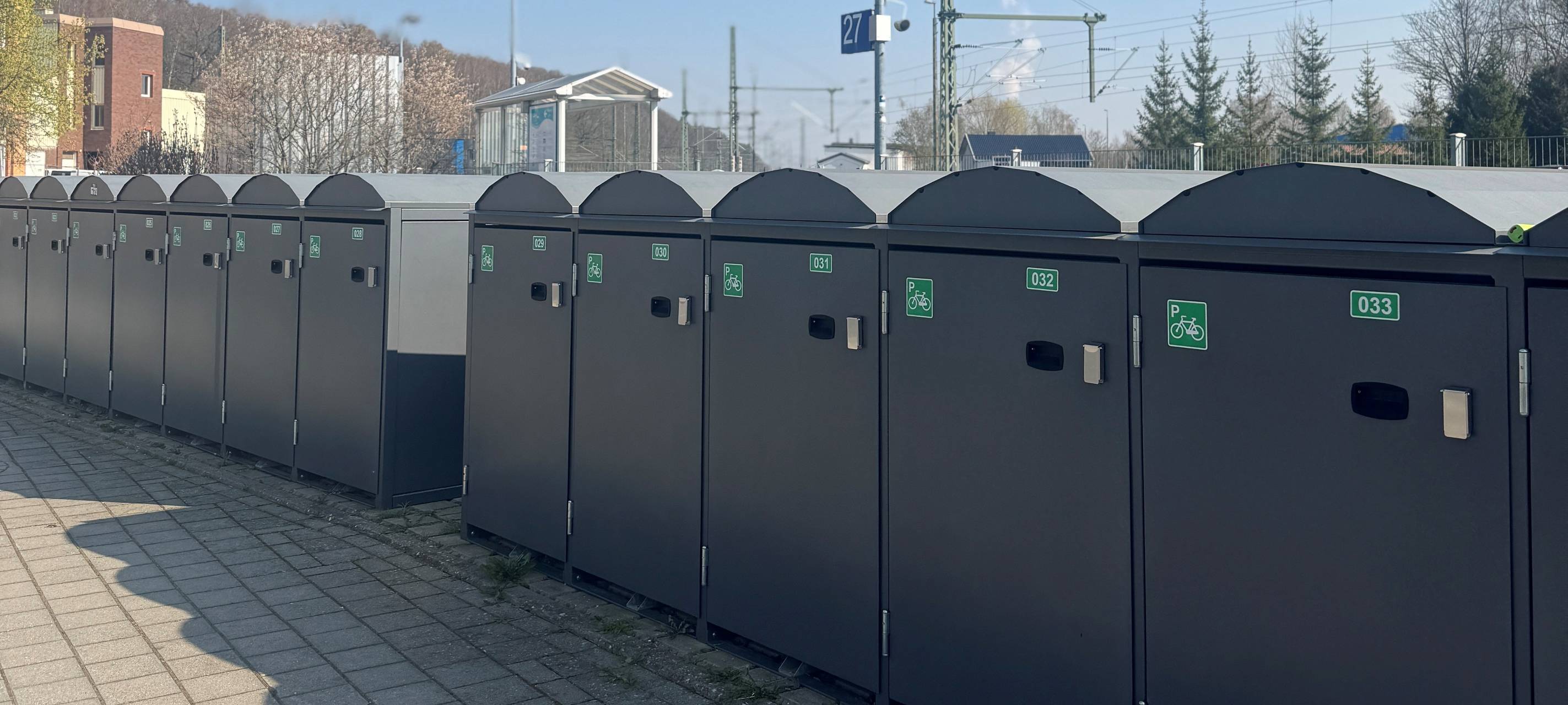 Fahrrad parken in Stolberg