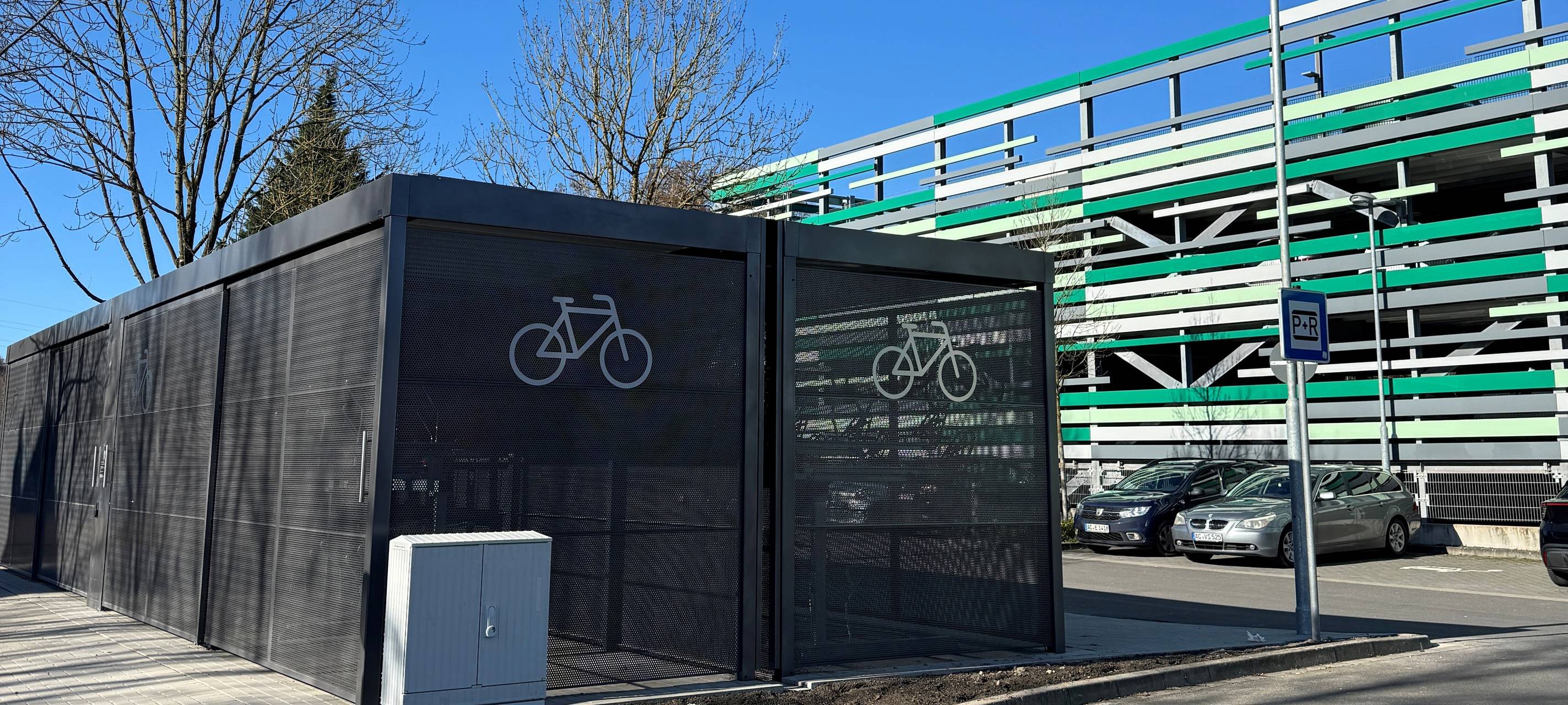 Fahrrad parken in Stolberg