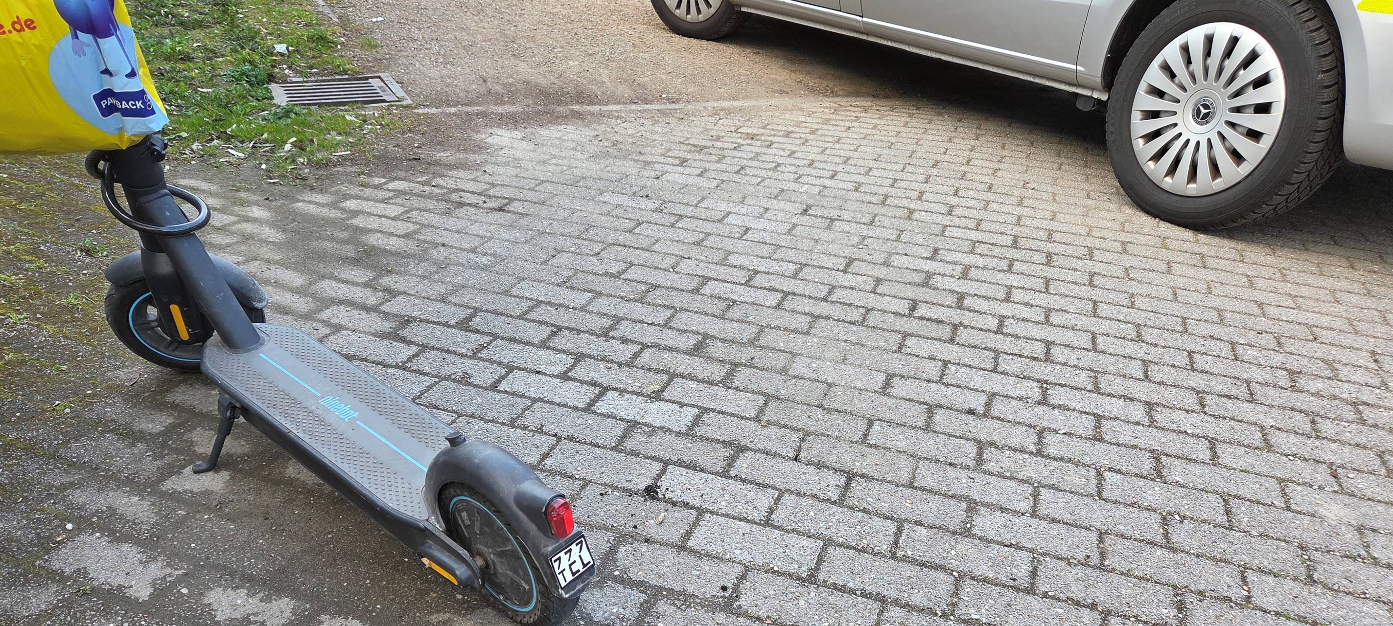 E-Scooter-Kennzeichen selbst gemalt
