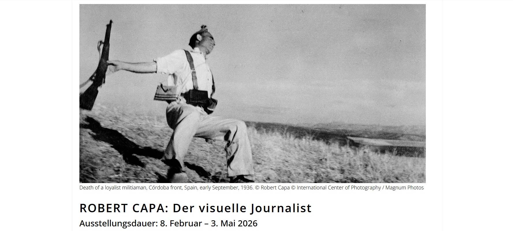 Erfolgreiche Capa-Ausstellung in Monschau