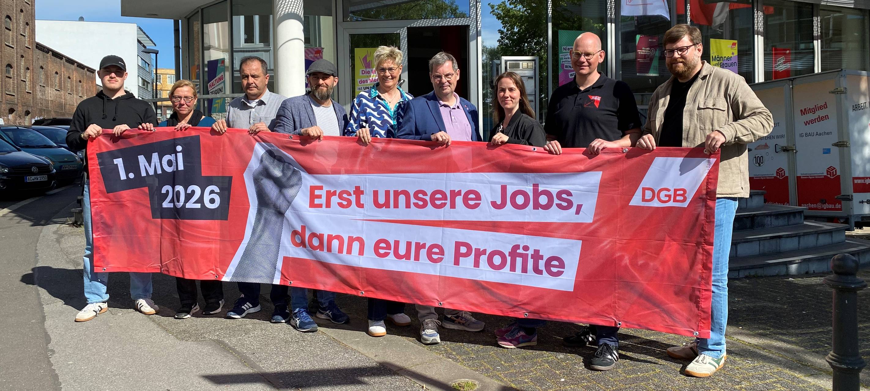 „Erst unsere Jobs, dann eure Profite“ - DGB am 1. Mai
