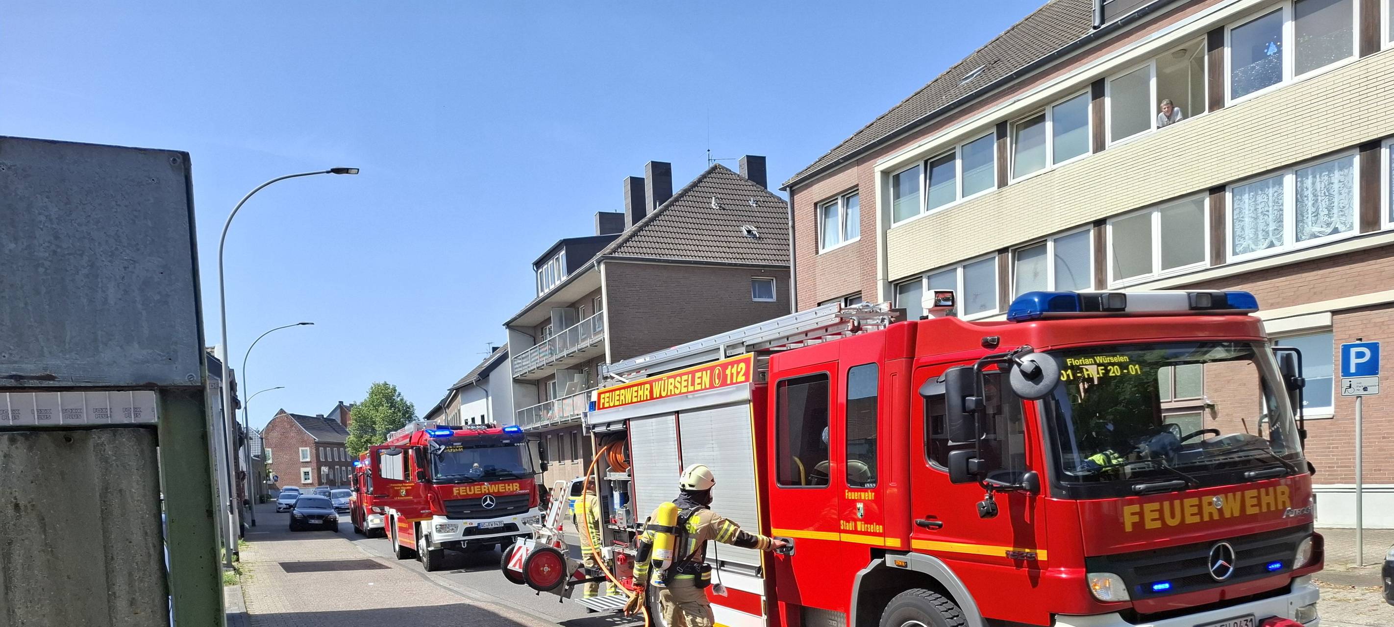 Brennende Hecke in Würselen
