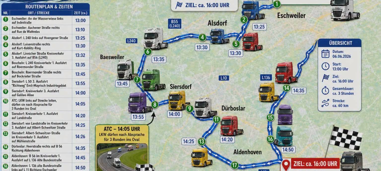 LKW-Konvoi für den guten Zweck