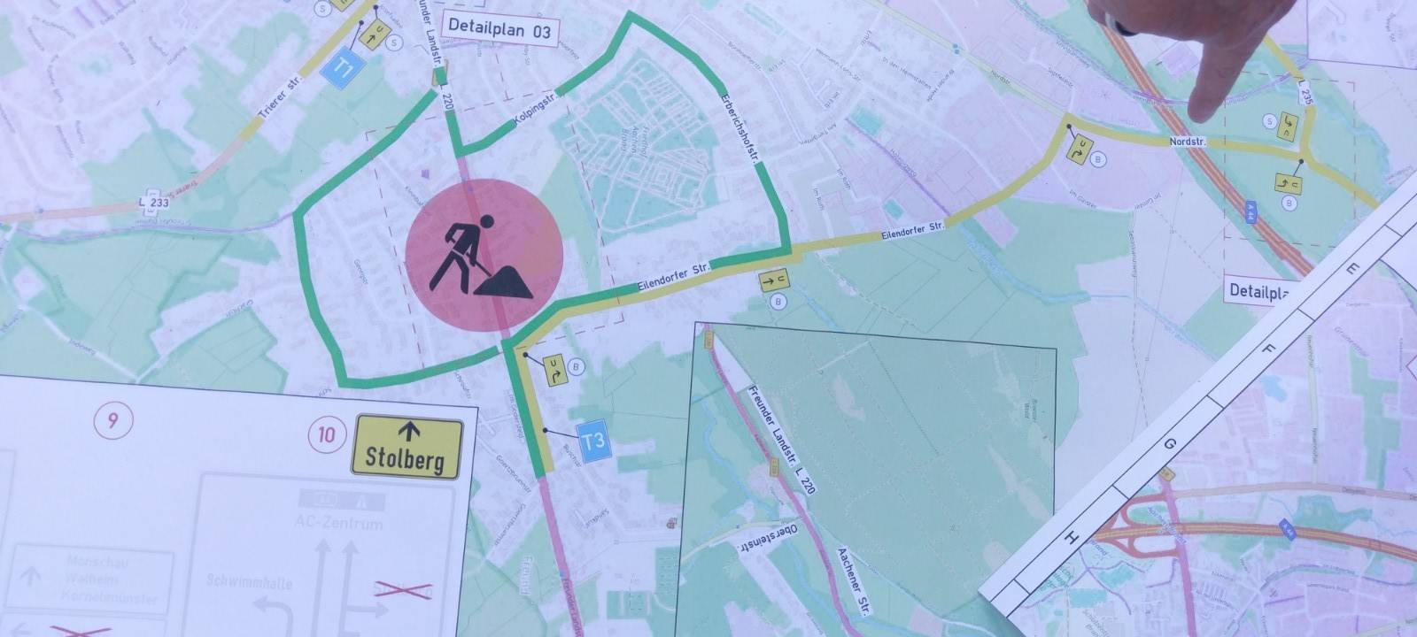 Freunder Landstraße vollgesperrt