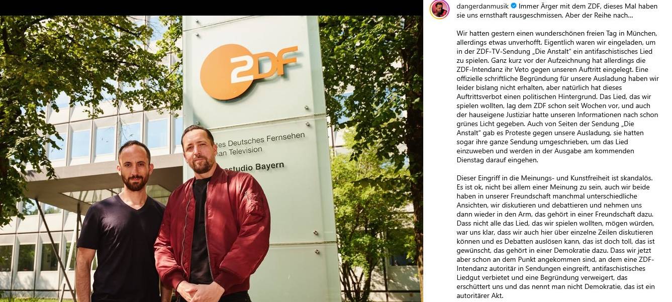 Danger Dan kritisiert ZDF-"Zensur"