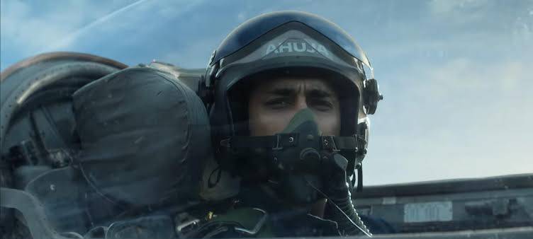 Einer der Piloten im Flieger.