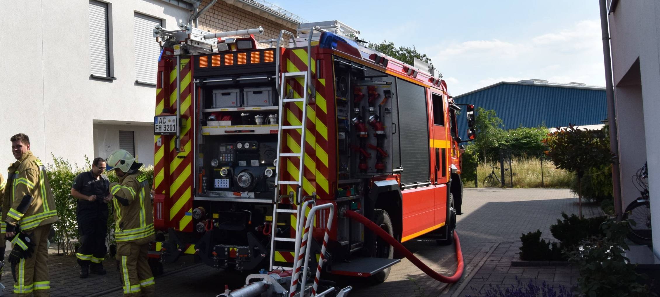 Brennende Holzpalette