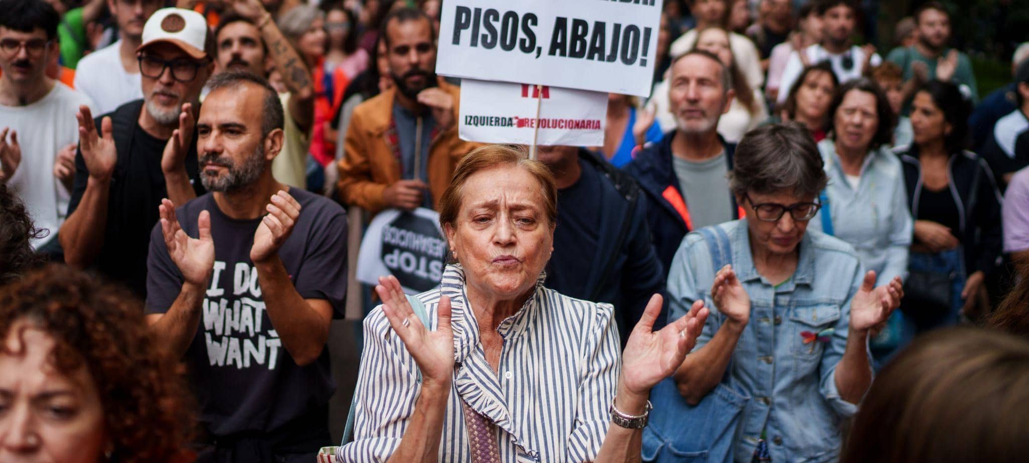 Demonstration gegen hohe Mieten in Madrid