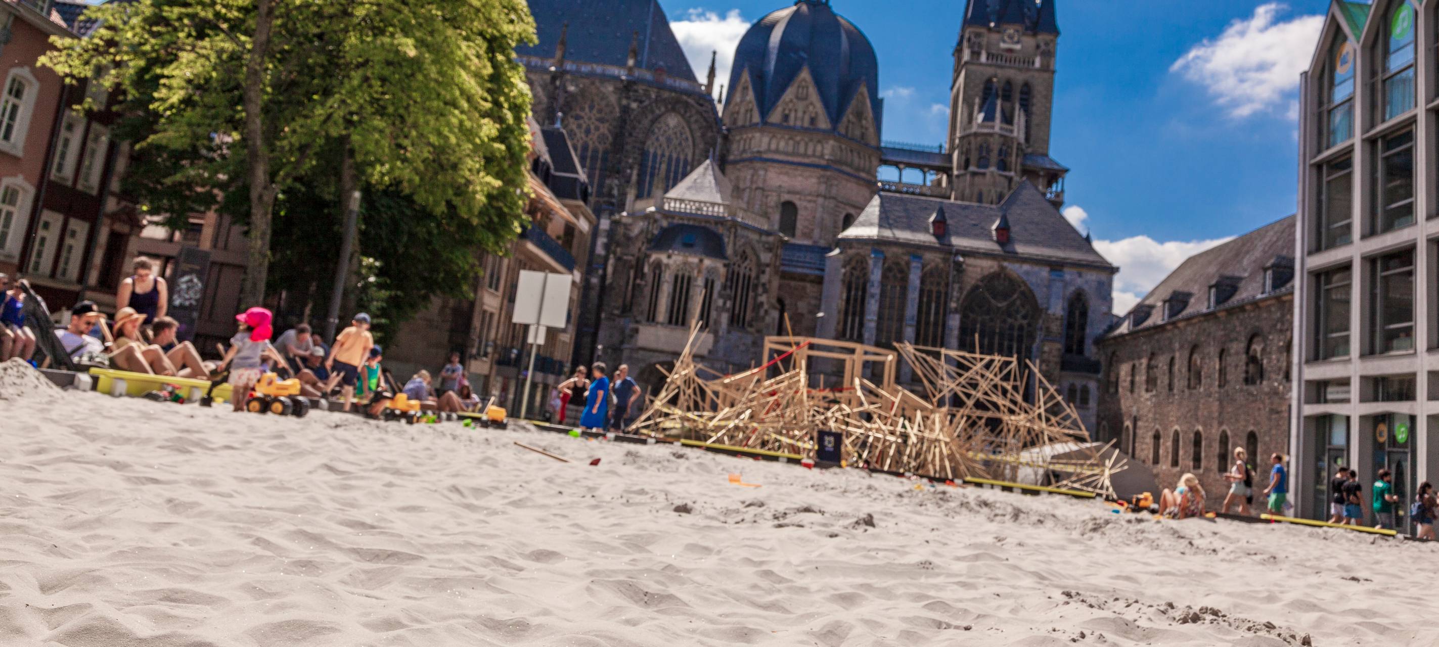 Archimedischer Sandkasten endet