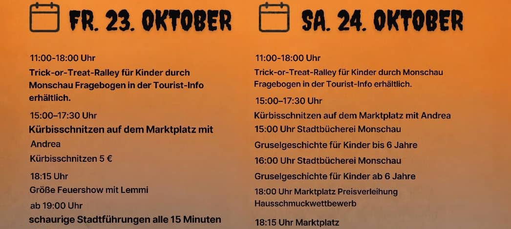 "Happy Halloween"-Festival in Monschau