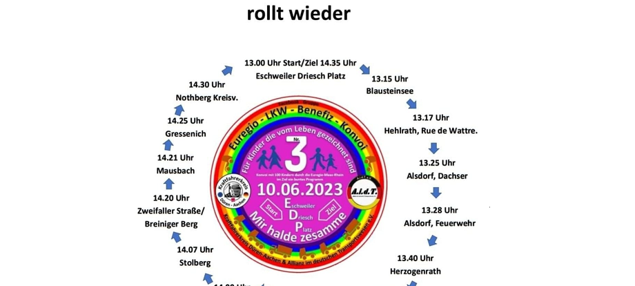 Euregio-LKW-Benefiz-Konvoi fährt wieder