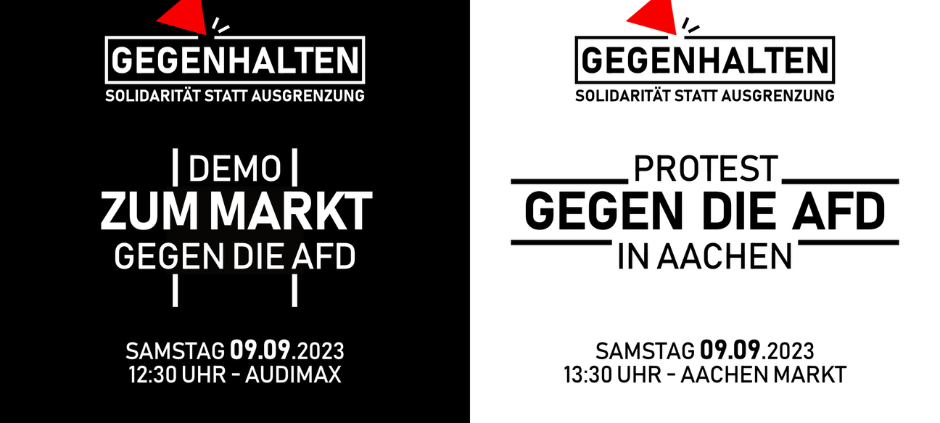 Viele zusammen gegen AfD-Kundgebung in Aachen