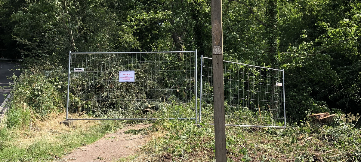 Sperrung Reit- und Wanderweg am Wurmufer Teuterhof