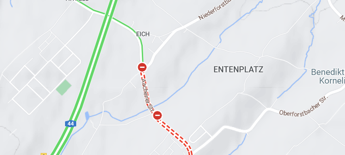 Aachener Straße wegen Wasserrohrbruch gesperrt