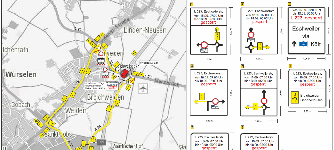 L223 unter der A44 bei Broichweiden am Wochenende gesperrt