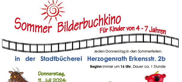 „Sommerbilderbuchkino“ für Kinder in Herzogenrath
