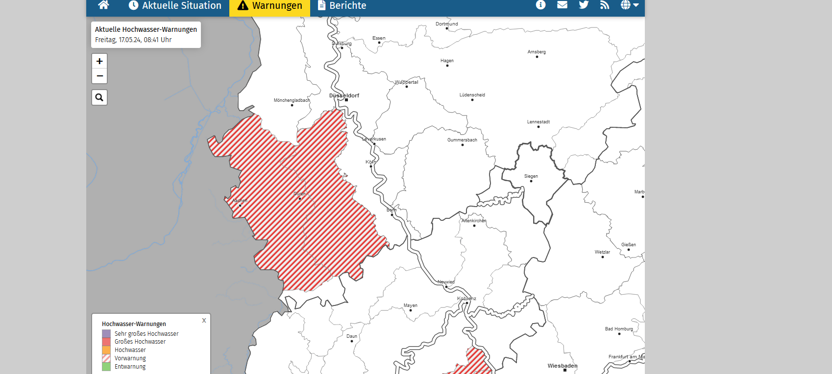 Hochwasserwarnung für StädteRegion