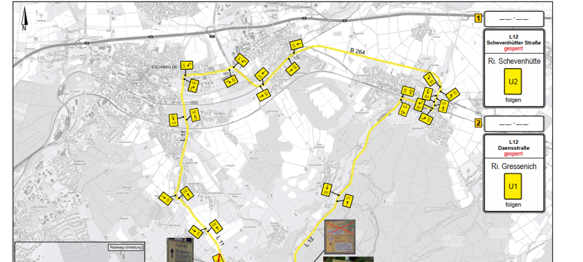 Umfangreiche Bauarbeiten auf der L12 in Stolberg