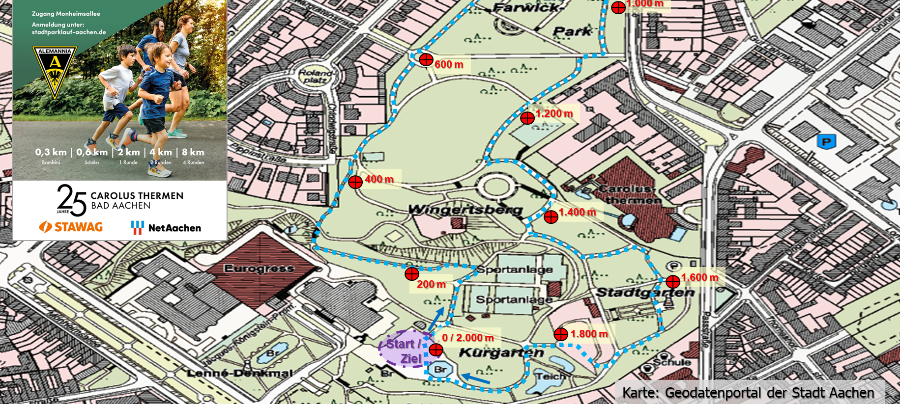 Anmelden für den Aachener Stadtpark-Lauf am 31.5.