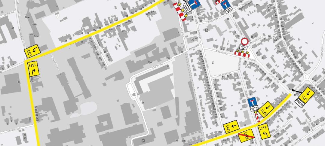 Straßensperrungen in Aachen und Herzogenrath